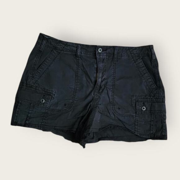 American Eagle Shorts Women's Sz 10 Cargo black 90's Boyfriend Short Preppy - Picture 2 of 6